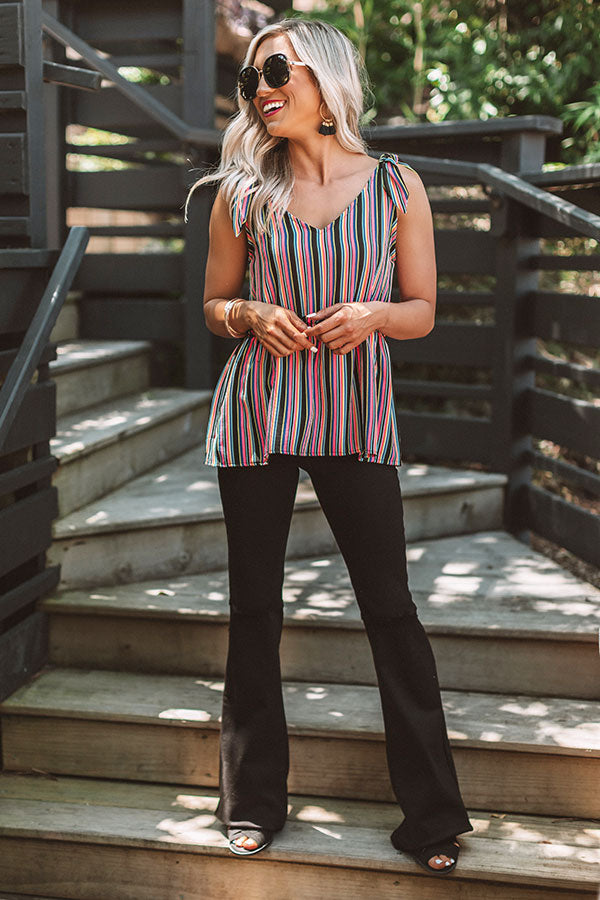 Chic Thrills Stripe Shift Tank Image - 2