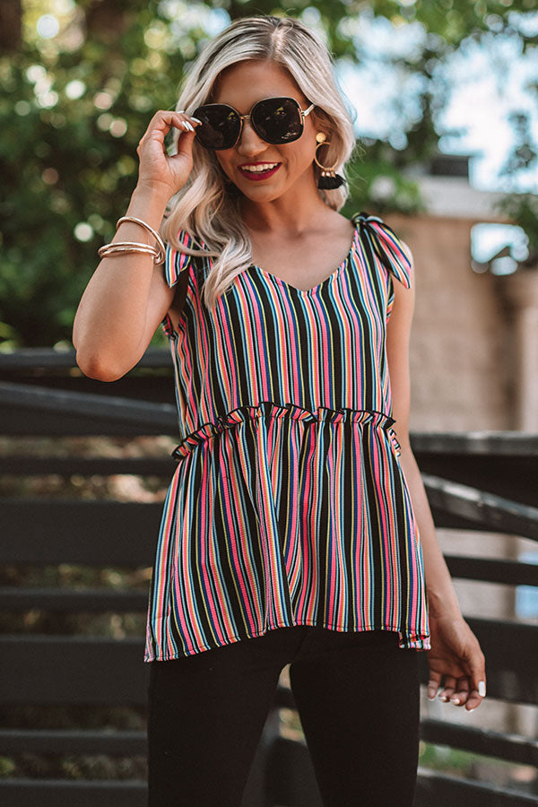 Chic Thrills Stripe Shift Tank Image - 3