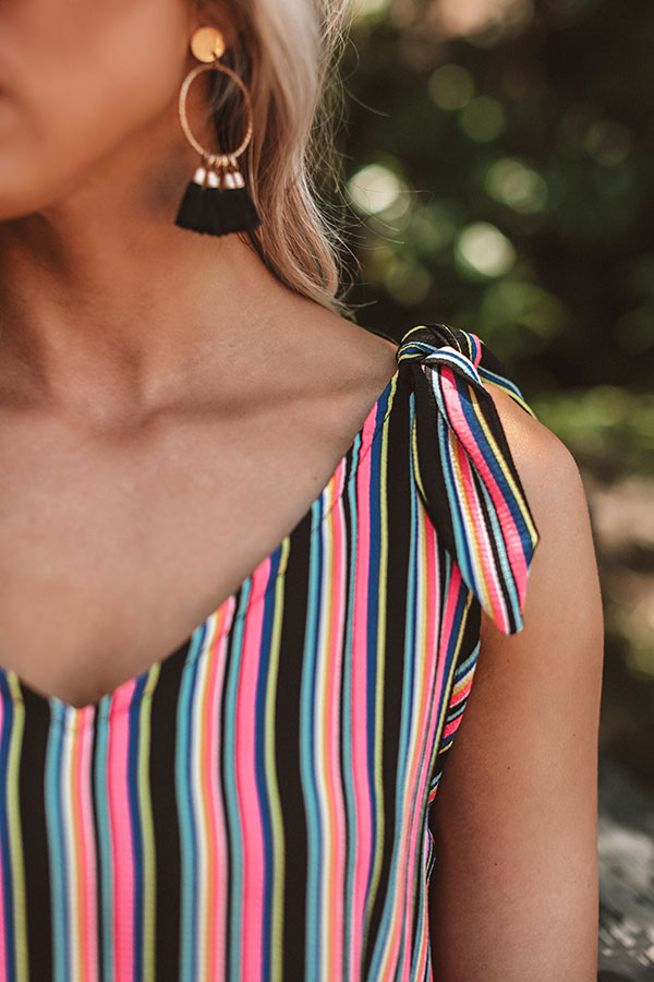 Chic Thrills Stripe Shift Tank Image - 4