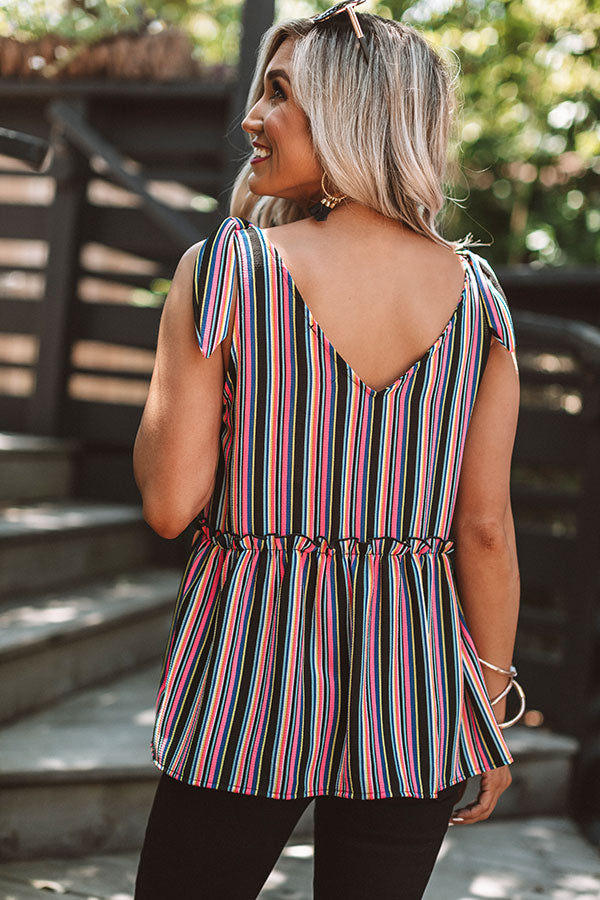 Chic Thrills Stripe Shift Tank Image - 5