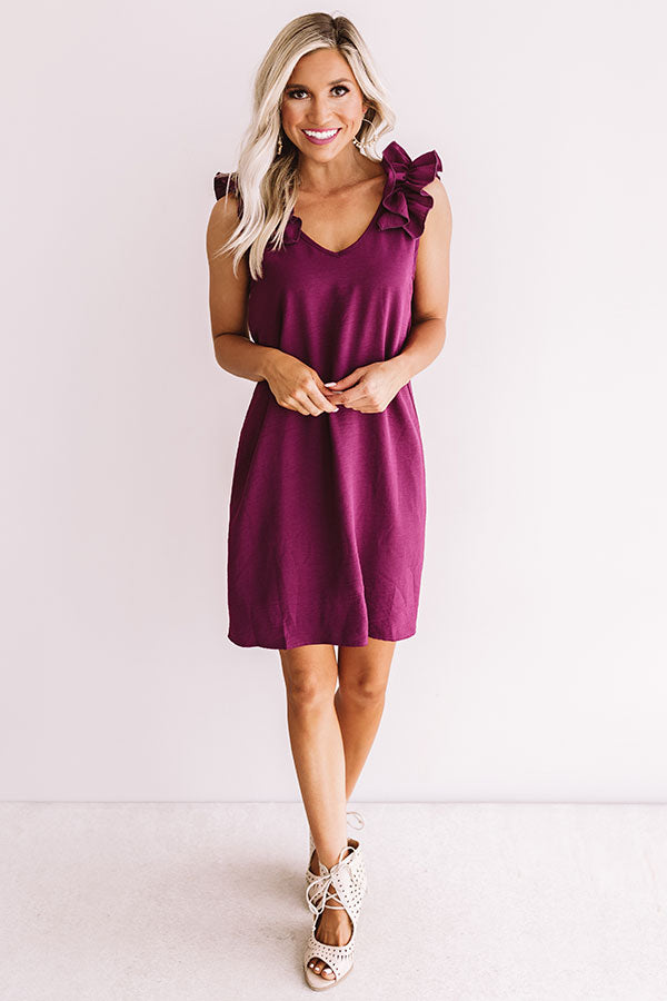 Frolic In France Shift Dress In Windsor Wine Image - 1