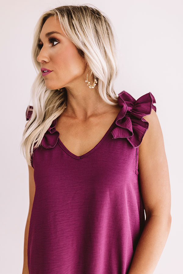 Frolic In France Shift Dress In Windsor Wine Image - 3