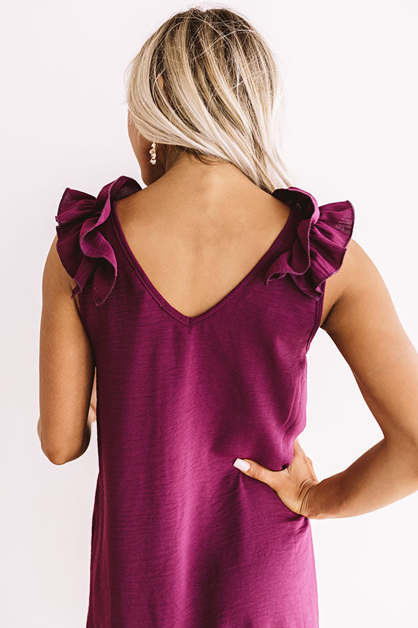 Frolic In France Shift Dress In Windsor Wine Image - 4