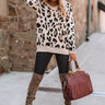 Spotted In Manhattan V-neck Leopard Sweater In Cream Image - 1