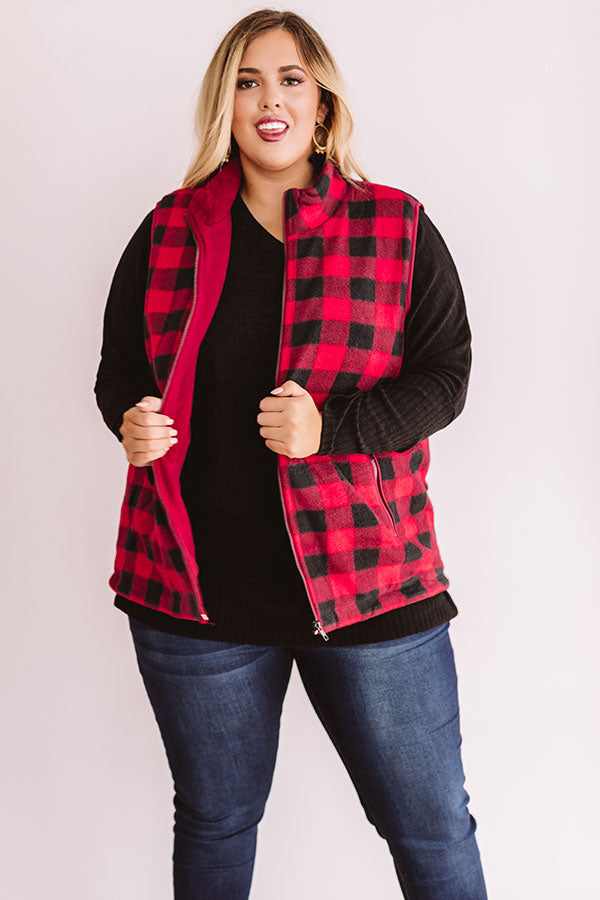 Plaid Promises Vest Curves Image - 3
