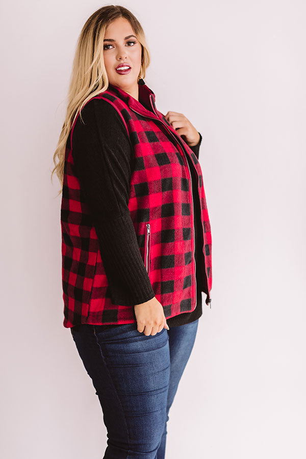 Plaid Promises Vest Curves Image - 2