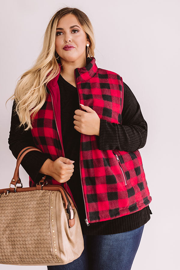 Plaid Promises Vest Curves Image - 4