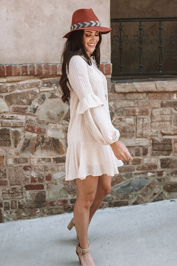 Colorado Casual Shift Dress In Cream Image - 5
