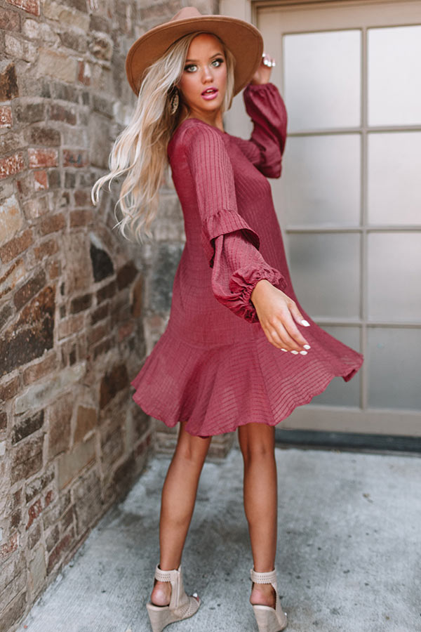 Colorado Casual Shift Dress In Rustic Wine Image - 1