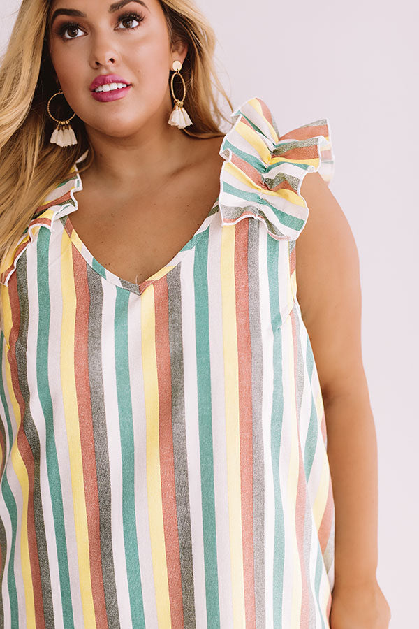 Tanlines In Tahiti Stripe Shift Dress Curves Image - 3
