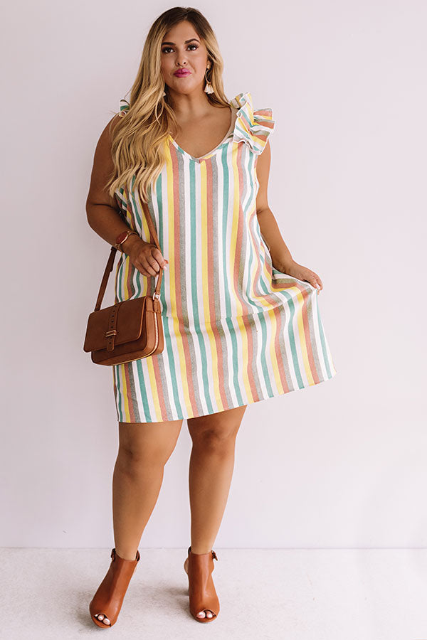 Tanlines In Tahiti Stripe Shift Dress Curves Image - 1