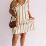 Tanlines In Tahiti Stripe Shift Dress Curves Image - 1