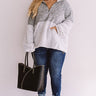 More Lattes, Please Sherpa Pullover In Grey  Curves Image - 1