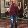 My Sweet Side Shift Top In Windsor Wine Image - 1