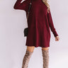 Downtown In Denver Tunic Shift Dress In Wine Image - 1