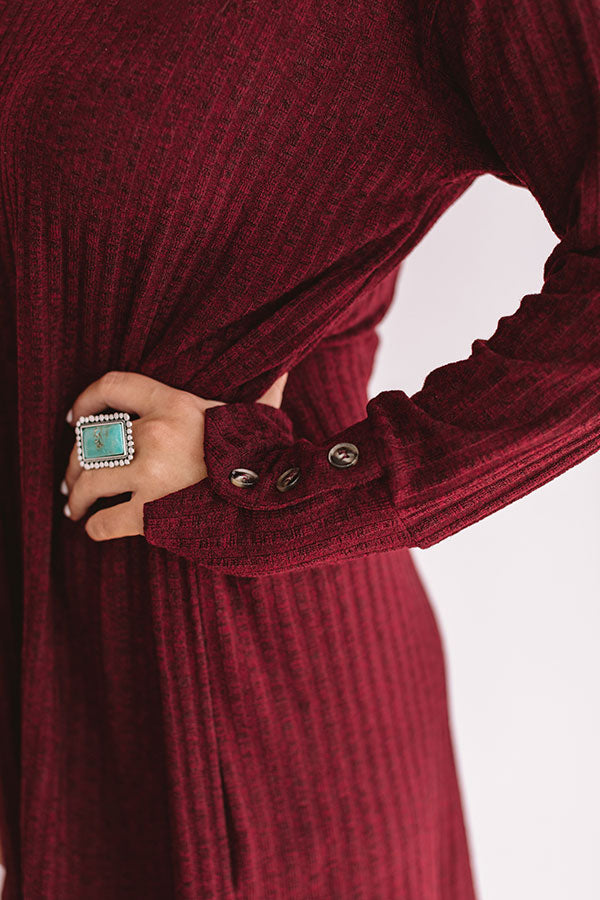 Downtown In Denver Tunic Shift Dress In Wine Image - 4