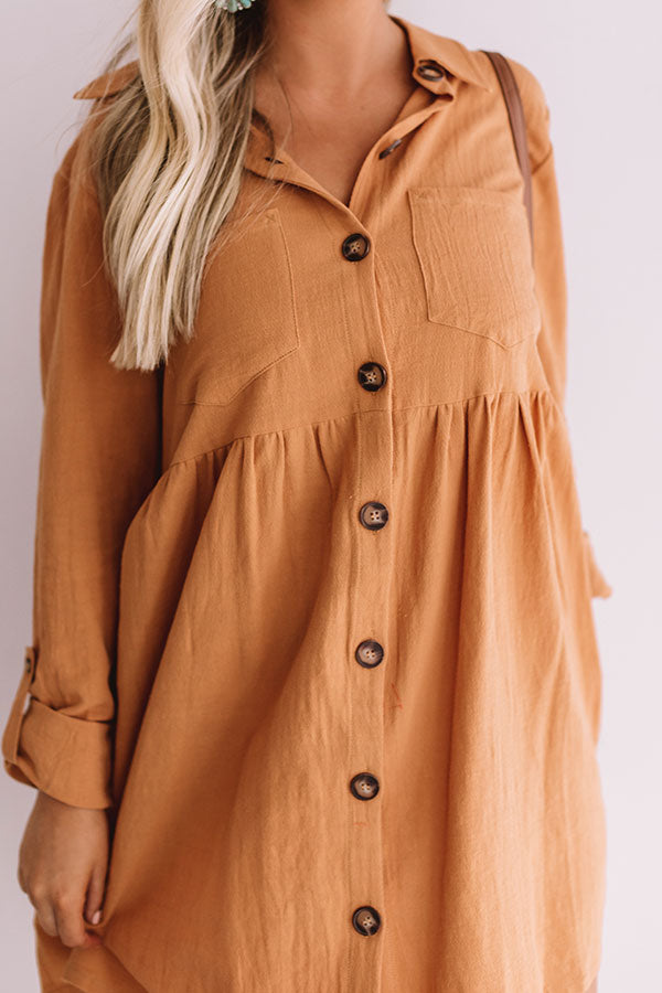 Denver Dreams Babydoll Dress In Iced Mocha Image - 5