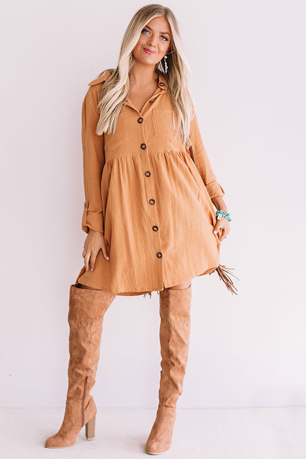 Denver Dreams Babydoll Dress In Iced Mocha Image - 2