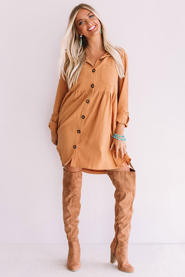 Denver Dreams Babydoll Dress In Iced Mocha Image - 4