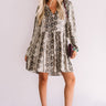 NYC Sights Snake Print Shift Dress Image - 1