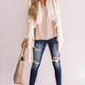 For Now And Forever Knit Cardigan In Ivory Image - 1