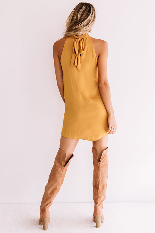 Launch Party Shift Dress In Golden Honey Image - 4