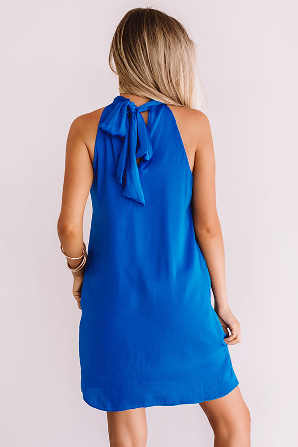 Launch Party Shift Dress In Ocean Blue Image - 3