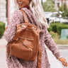Epic Adventure Faux Leather Backpack In Brown Image - 1