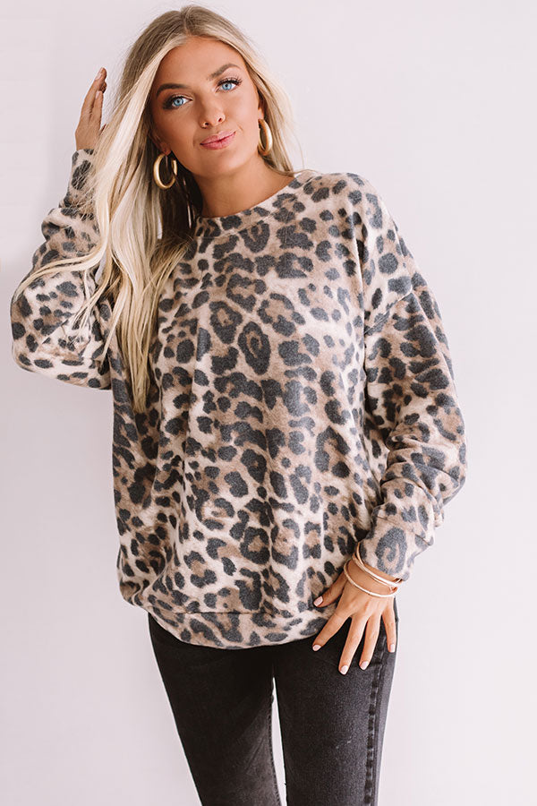 Almost Famous Leopard Sweater • Impressions Online Boutique