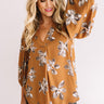 Pretty And Posh Floral Shift Top in Chocolate Image - 1