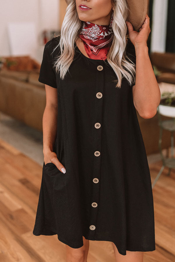 Got It Flowing On Shift Dress In Black Image - 5