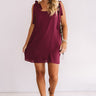 Half Time Happy Hour Shift Dress in Maroon Image - 1