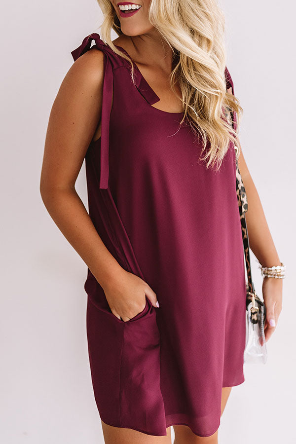 Half Time Happy Hour Shift Dress in Maroon Image - 5