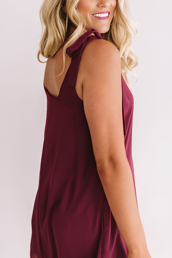 Half Time Happy Hour Shift Dress in Maroon Image - 4