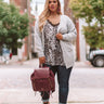 Better With Vino Cardigan In Grey Curves Image - 1