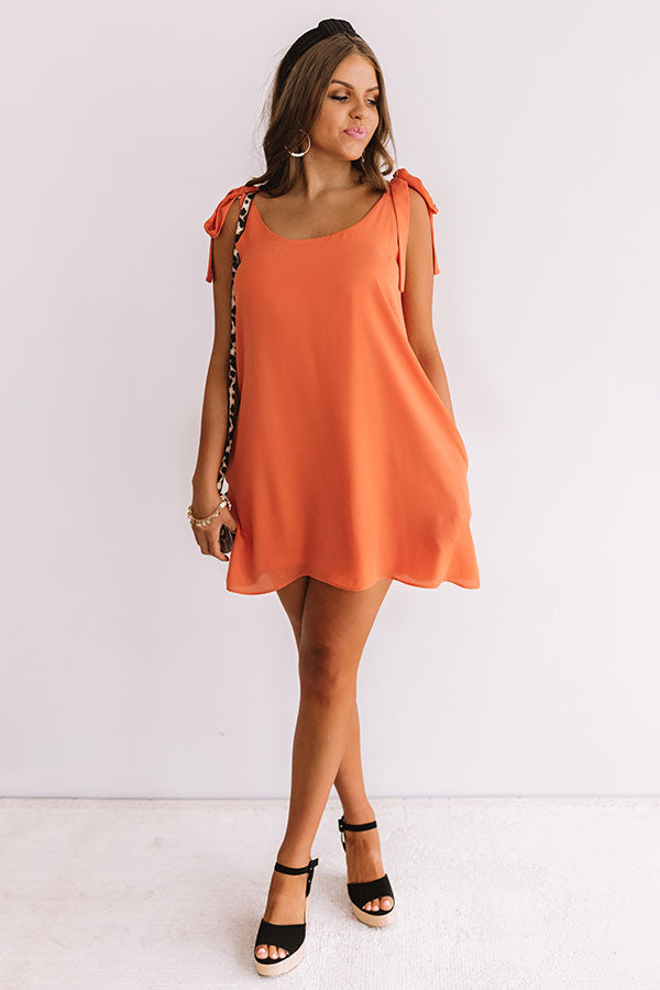 Half Time Happy Hour Shift Dress in Orange Image - 2