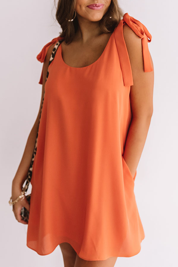 Half Time Happy Hour Shift Dress in Orange Image - 5