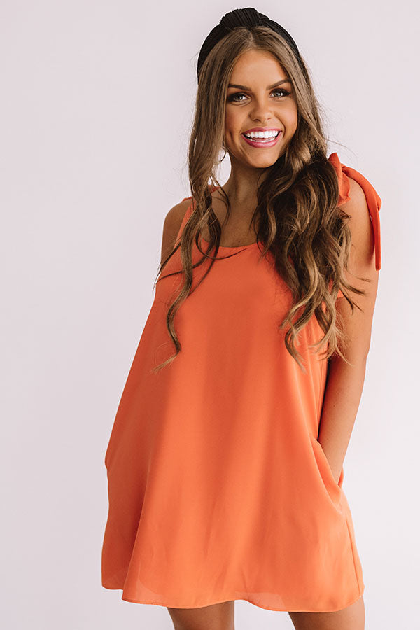Half Time Happy Hour Shift Dress in Orange Image - 4