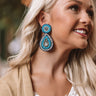 Pinot Party Beaded Earrings in Turquoise Image - 1