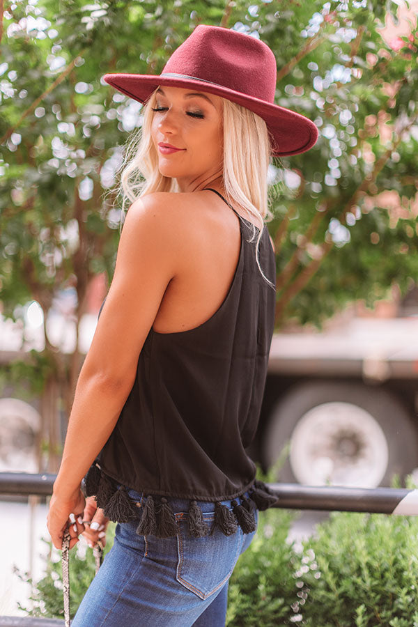 Dreaming Of Vail Tassel Tank in Black Image - 5