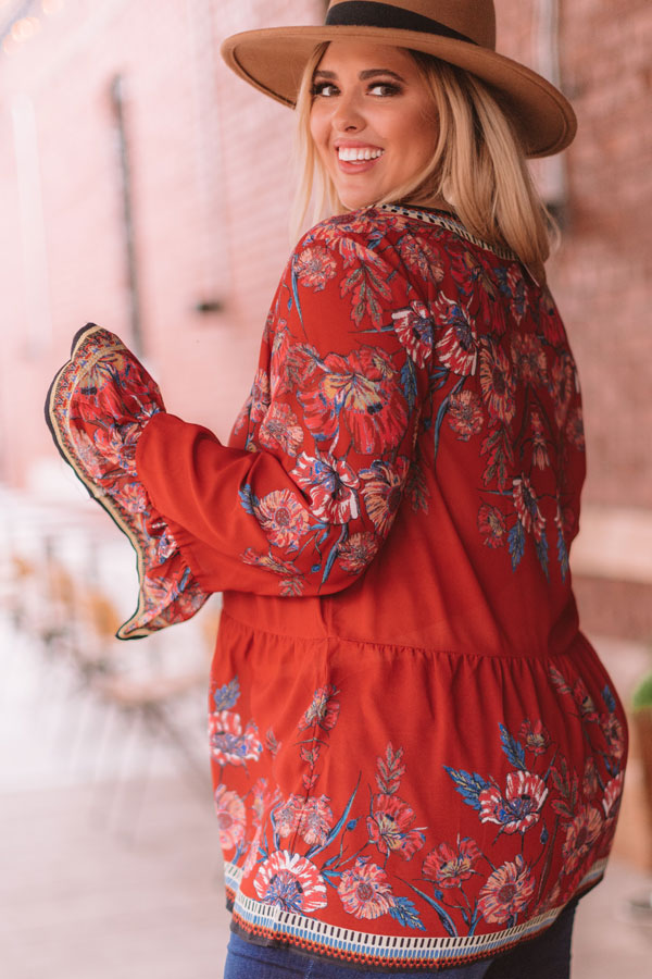 Changing Seasons Floral Top Curves Image - 5