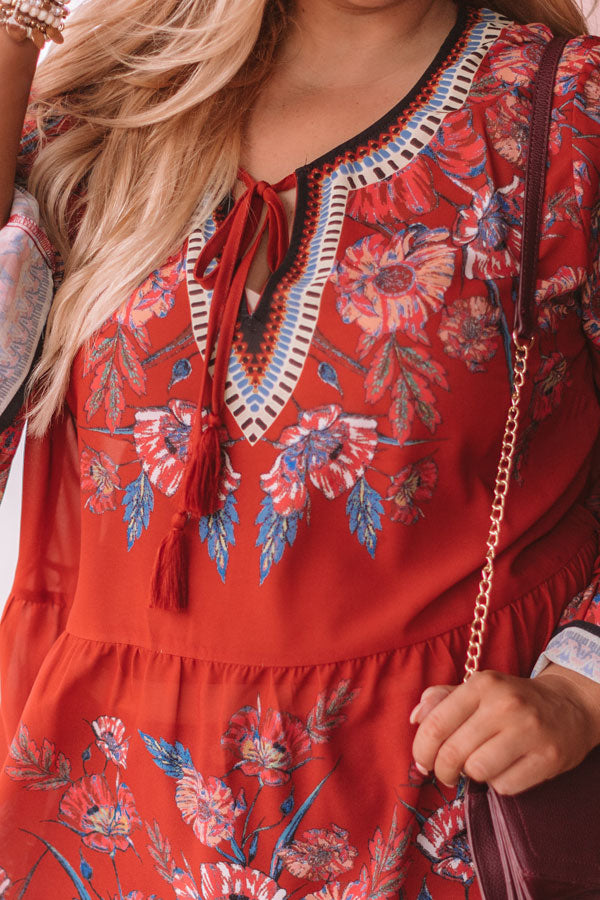 Changing Seasons Floral Top Curves Image - 4