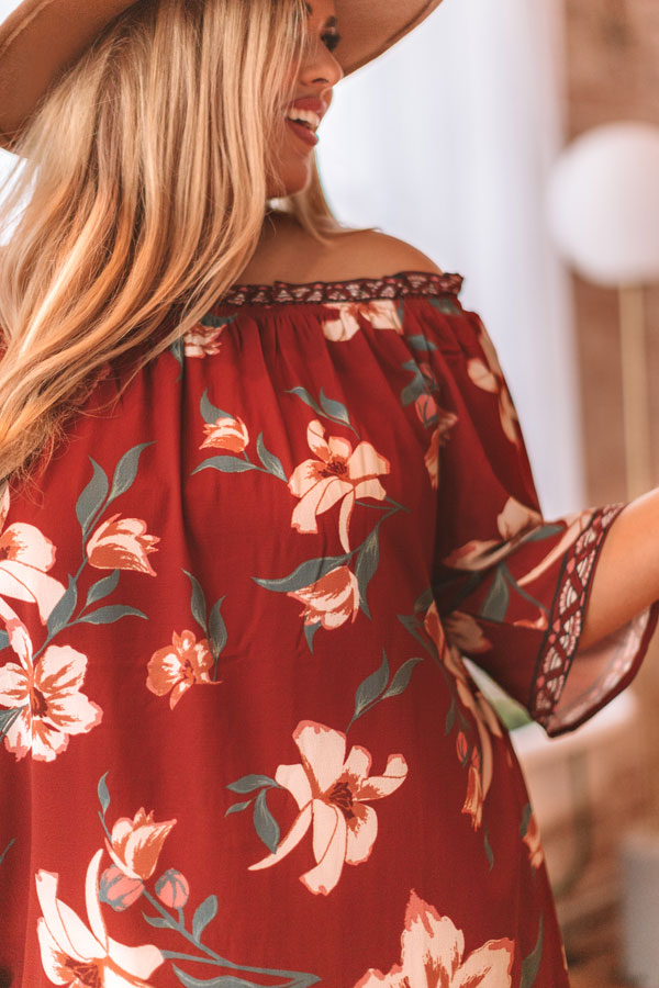 Napa Kisses Floral Shift Dress Curves Image - 4