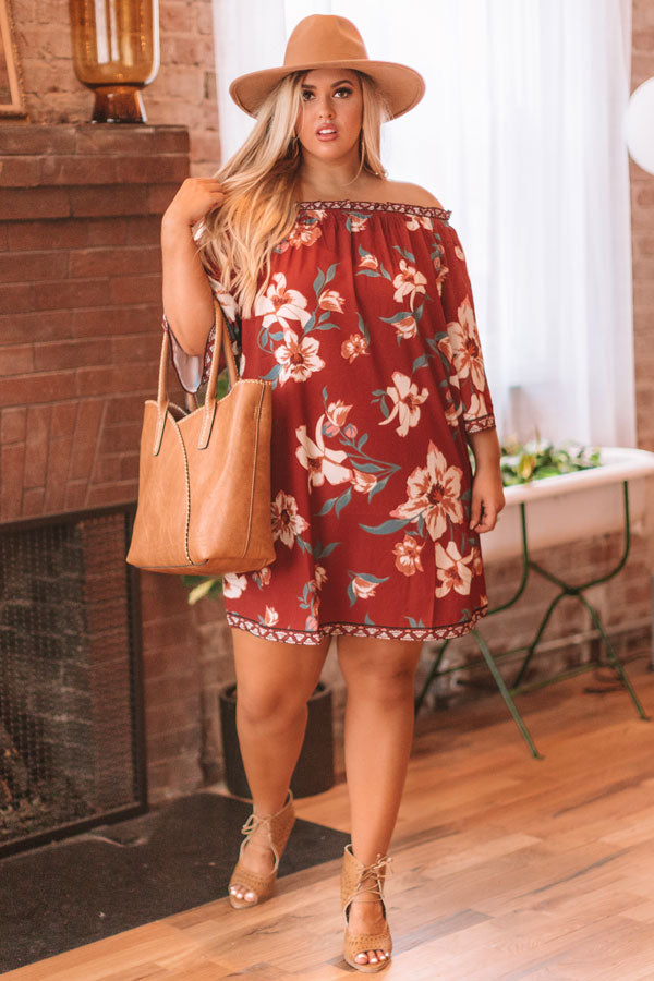 Napa Kisses Floral Shift Dress Curves Image - 2