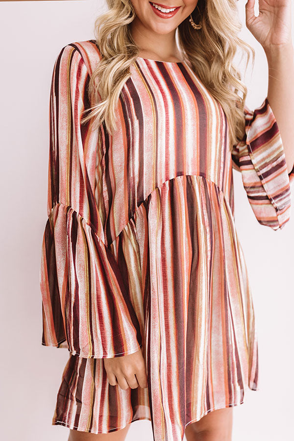 Some Kind Of Beautiful Stripe Babydoll Dress Image - 4