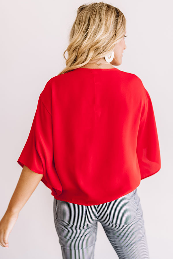 Time To Tailgate Tie Top in Red Image - 5