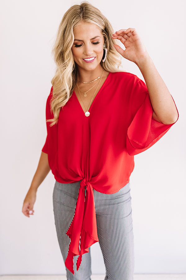 Time To Tailgate Tie Top in Red Image - 4