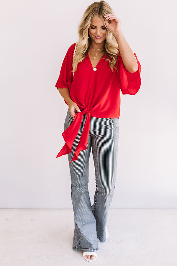 Time To Tailgate Tie Top in Red Image - 1