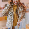 Winter Park Getaway Plush Leopard Coat Image - 1