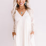 Vintage Vibes Lace Babydoll Dress In Ivory Image - 1